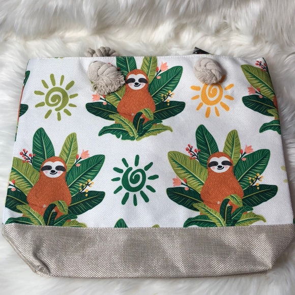Adorable Sloth Summer Canvas Tote - LAST ONE - - Picture 5 of 8